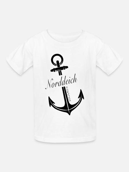 Norddeich - Kinder T-Shirt von Russell - Weiß
