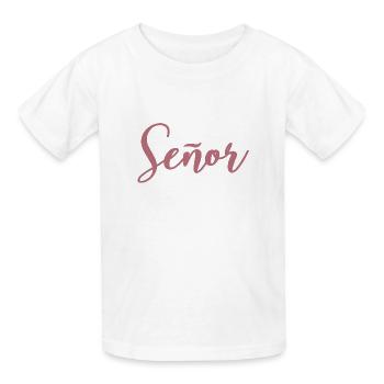 Señor Verlobungsbräutigam wird Hochzeitsfeier sein - Kinder T-Shirt von Russell - Weiß - Vorne - AI Model Kid Male (0cm)