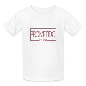 Prometido Est. 2022 Verlobter Verlobter Verlobungsbräutigam zu werden - Kinder T-Shirt von Russell - Weiß - Vorne - AI Model Kid Male (0cm)