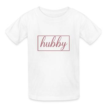 Ehemann Matching Verlobung Hochzeit Flitterwochen - Kinder T-Shirt von Russell - Weiß - Vorne - AI Model Kid Male (0cm)