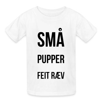 Kleine Titten, fetter Arsch - Kinder T-Shirt von Russell - Weiß - Vorne - AI Model Kid Male (0cm)