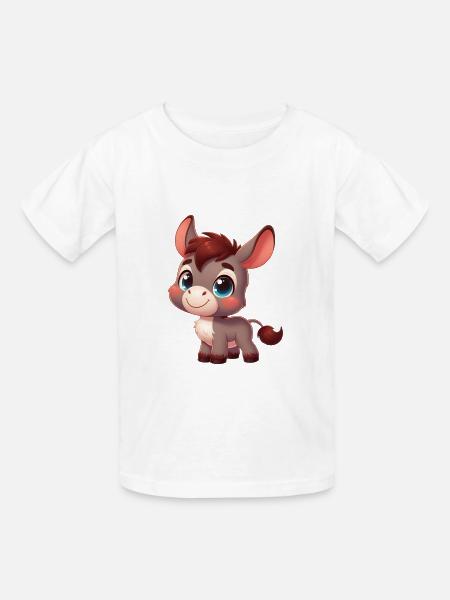 Esel 5 - Kinder T-Shirt von Russell - Weiß