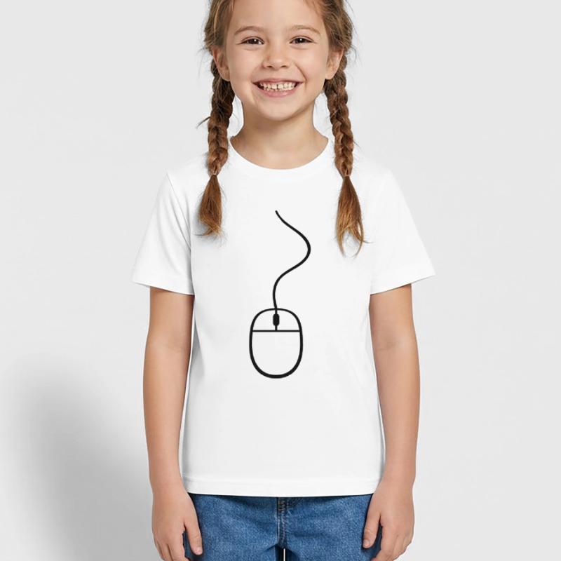 control mouse click computer cable pc computer onl Kids T-Shirt by Russell