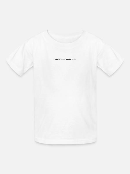 Härzbluetluzernerin Kanton Luzern - Kinder T-Shirt von Russell - Weiß