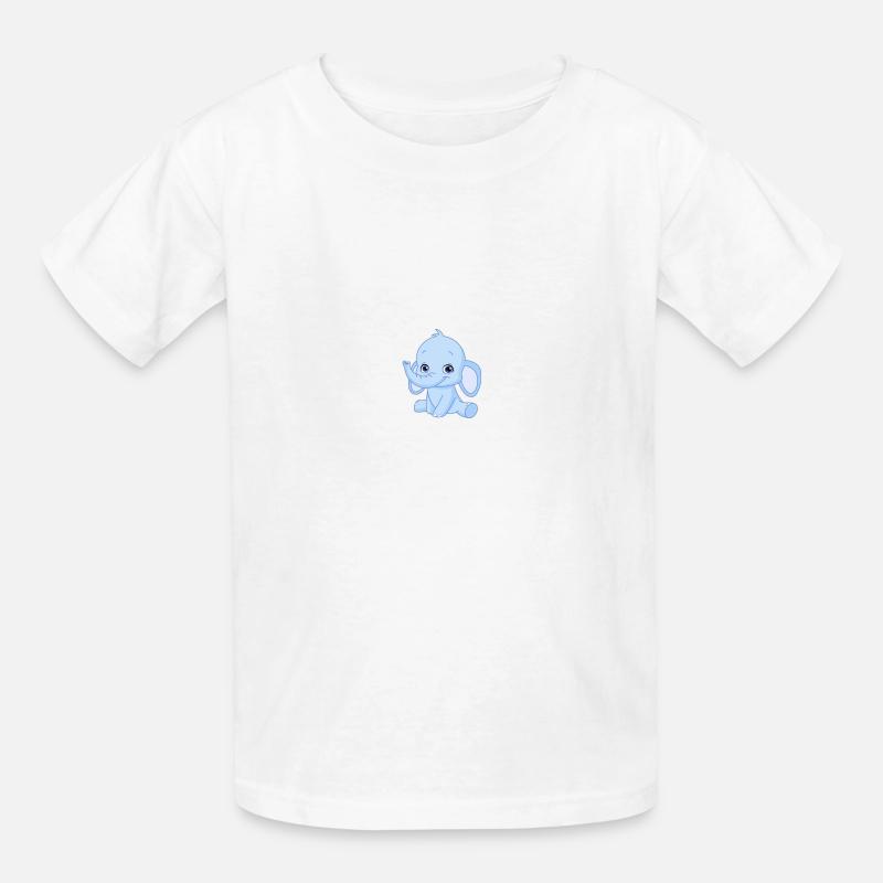 Elefantchen - Kinder T-Shirt von Russell - Weiß