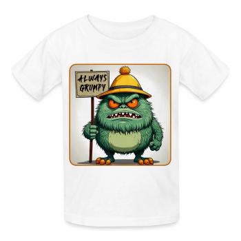 Petit homme de mauvaise humeur et - T-shirts Russell Enfant - blanc - Devant - AI Model Kid Male (0cm)