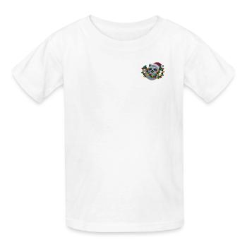 Weihnachtswaschbär mit Lichterketten - Kinder T-Shirt von Russell - Weiß - Vorne - AI Model Kid Male (0cm)