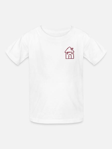 VDay House rot - Kinder T-Shirt von Russell - Weiß