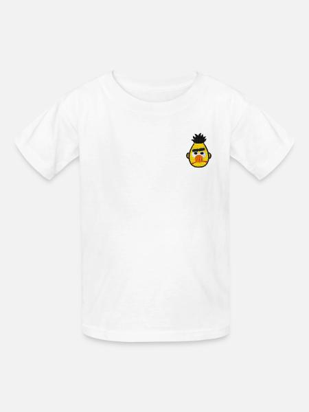 Sesamstraße Bert Als Stickmotiv - Kinder T-Shirt von Russell - Weiß