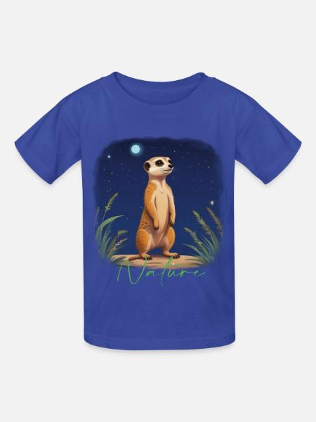 Erdmännchen - Kinder T-Shirt von Russell - Royalblau
