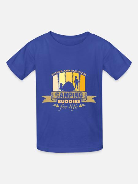 Papa Tochter Caming - Kinder T-Shirt von Russell - Royalblau