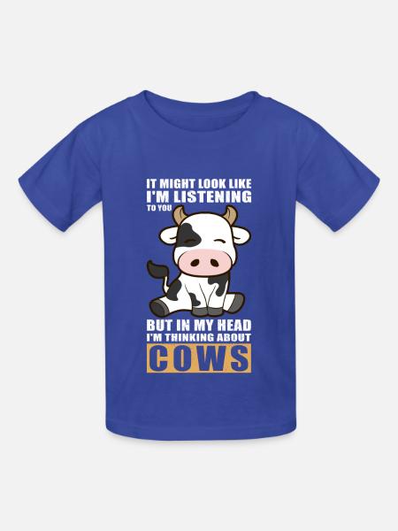 Kühe Kuh Kuhmuster Rinder Kuhliebhaber Geschenk - Børne-T-shirt fra Russell - royalblå
