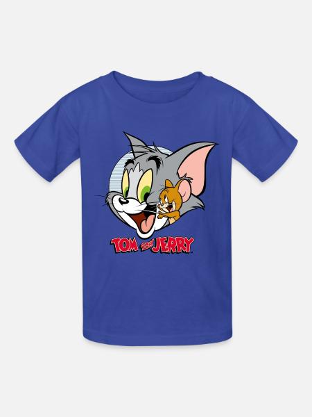 Tom Und Jerry Verschmust - Kinder T-Shirt von Russell - Royalblau