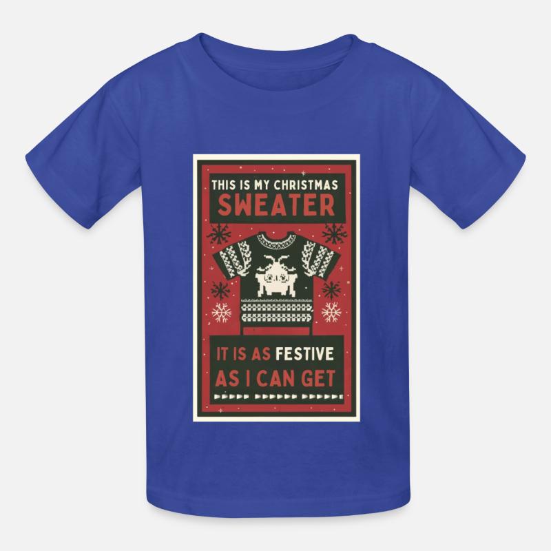 C’est mon pull de Noël. - T-shirts Russell Enfant - bleu royal