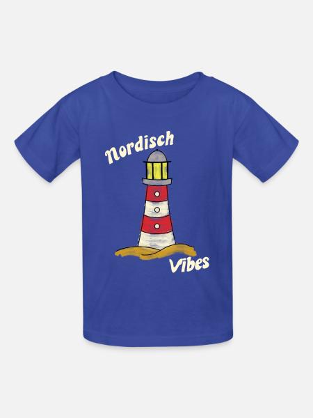 Nordisch Vibes - Leuchtturm - Kinder T-Shirt von Russell - Royalblau