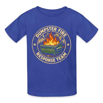 Équipe d’intervention contre les incendies de poubelles Lustiger Müllgarbinnbra - T-shirts Russell Enfant - bleu royal - Devant - AI Model Kid Male (0cm)