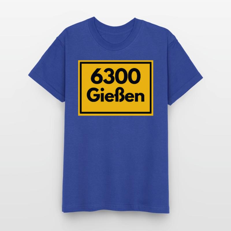 OLD POSTCODE ZIP CODE RETRO 6300 GIESSEN Kids T-Shirt by Russell