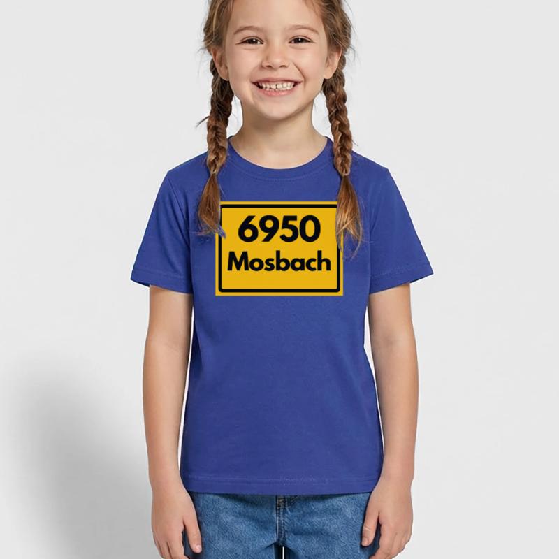 OLD POSTCODE POSTCODE RETRO 6950 MOSBACH HEIMAT BW Kids T-Shirt by Russell