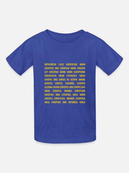 europäische Union - Kinder T-Shirt von Russell - Royalblau