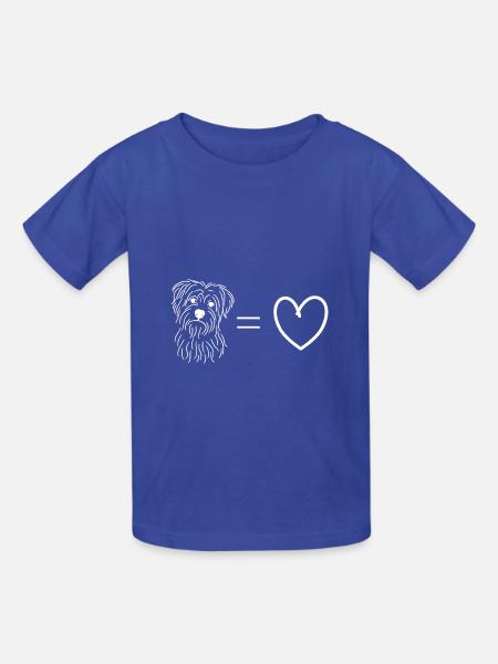 Hund = Herz - Kinder T-Shirt von Russell - Royalblau