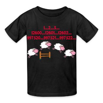 Compter les moutons - T-shirts Russell Enfant - noir - Devant - AI Model Kid Male (0cm)