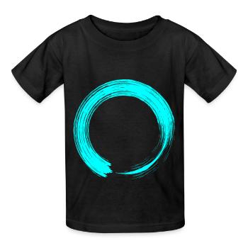 Kreis - Kinder T-Shirt von Russell - Schwarz - Vorne - AI Model Kid Male (0cm)
