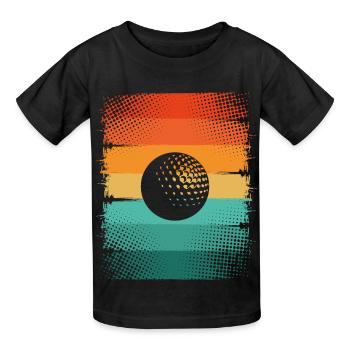 Golf ball - Kids T-Shirt by Russell - black - Front - AI Model Kid Male (0cm)