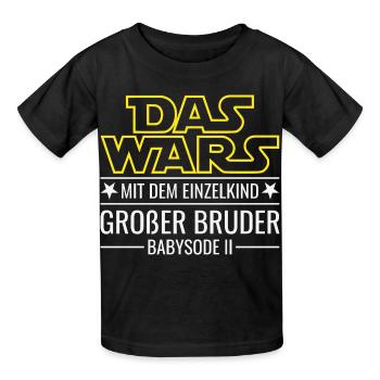 Das wars Einzelkind Babysode 2 Großer Bruder 2026 - Kinder T-Shirt von Russell - Schwarz - Vorne - AI Model Kid Male (0cm)