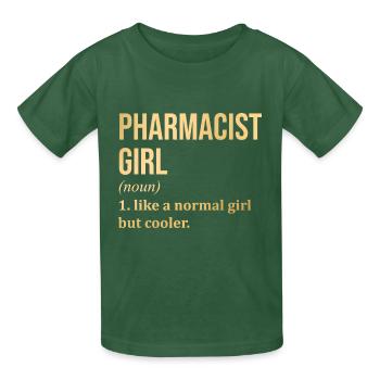 Apotheke - Kinder T-Shirt von Russell - Flaschengrün - Vorne - AI Model Kid Male (0cm)