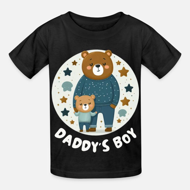 Le garçon à papa - T-shirts Russell Enfant - noir