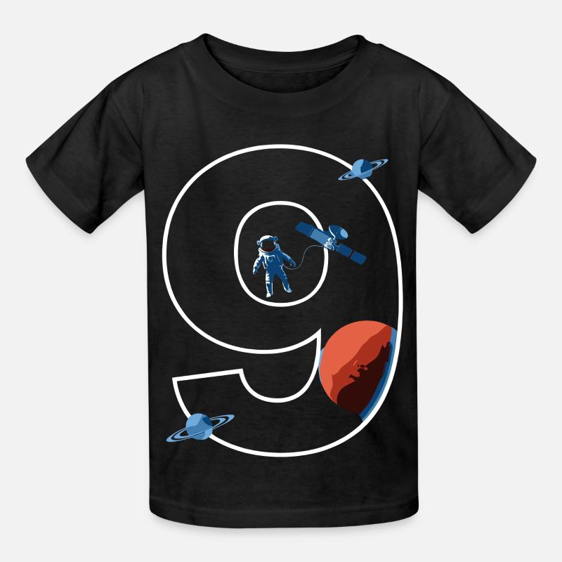 Astronaute spatial pour 9e anniversaire - T-shirts Russell Enfant - noir