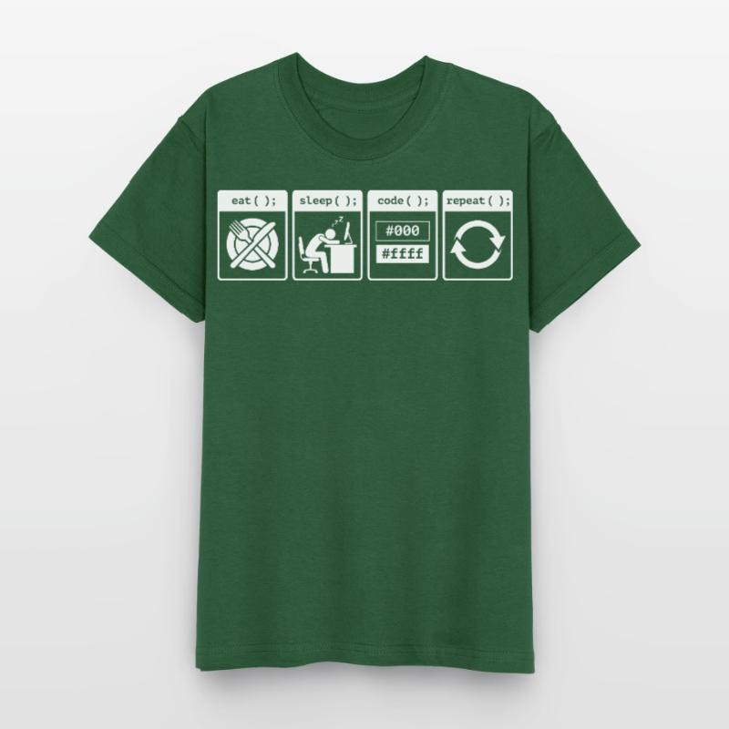 Eat Sleep Code Repeat – Coder Workflow Design Kinder T-Shirt von Russell