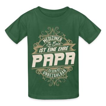 Mediziner Papa - Kinder T-Shirt von Russell - Flaschengrün - Vorne - AI Model Kid Male (0cm)