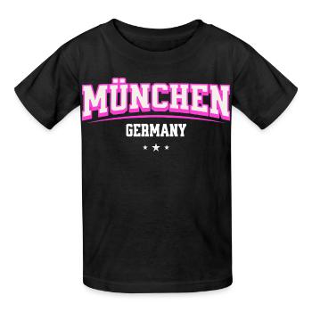 München Germany Shirt für Städte Fans Souvenir - Kinder T-Shirt von Russell - Schwarz - Vorne - AI Model Kid Male (0cm)