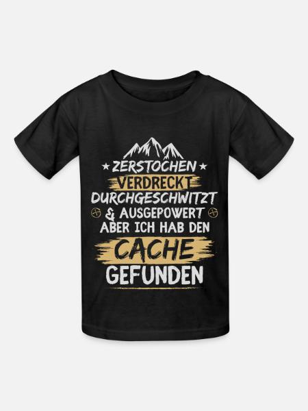 Zerstochen verdreckt durchgeschwitzt - Kinder T-Shirt von Russell - Schwarz