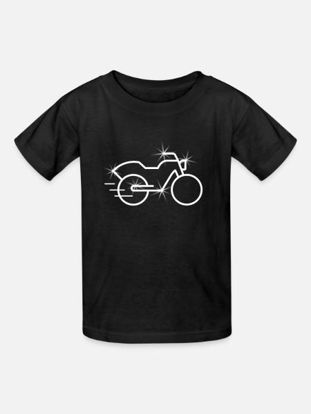 Motorrad Biker Design - Kinder T-Shirt von Russell - Schwarz