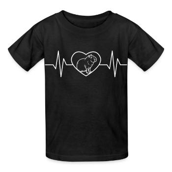 Capybara Heart - Kinder T-Shirt von Russell - Schwarz - Vorne - AI Model Kid Male (0cm)