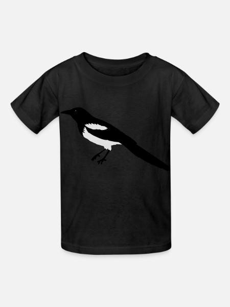 elster - Kinder T-Shirt von Russell - Schwarz
