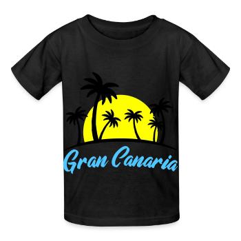 gran canaria - Kinder T-Shirt von Russell - Schwarz - Vorne - AI Model Kid Male (0cm)