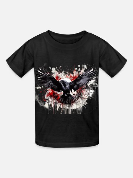 Rabe - Kinder T-Shirt von Russell - Schwarz