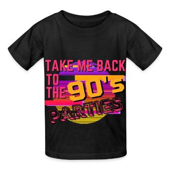 Take me back to the 90's Parties - Kids T-Shirt by Russell - black - Front - AI Model Kid Male (0cm)