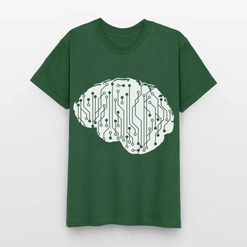 Electrical Brain CPU Data Circuit Computer Kids T-Shirt by Russell