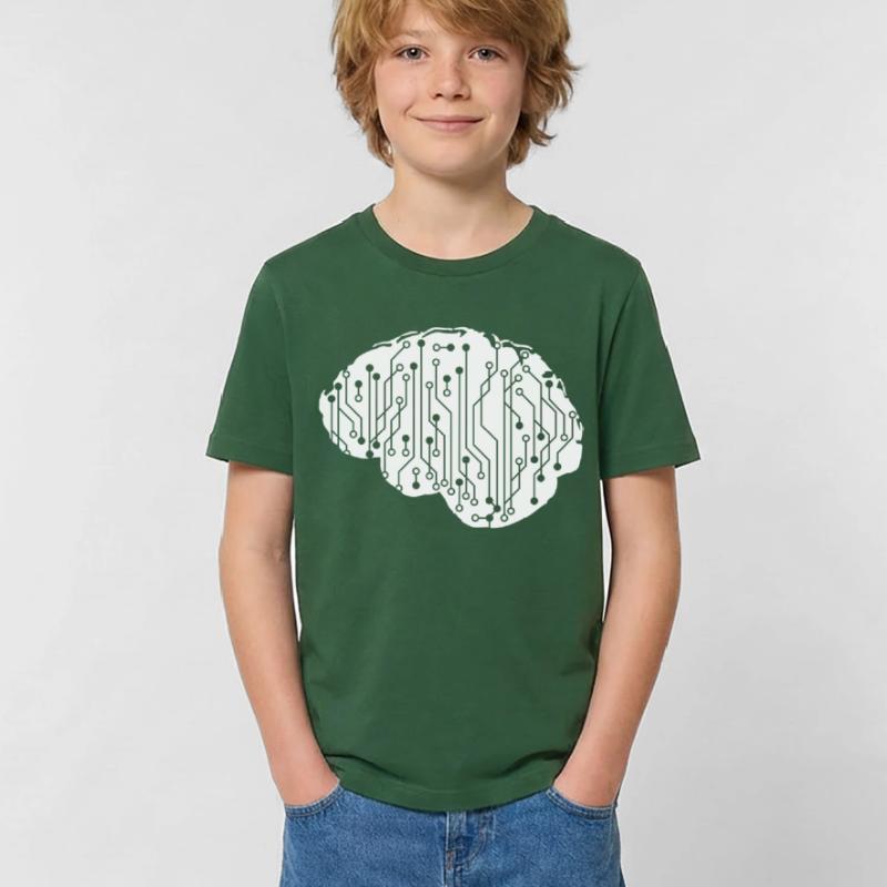 Electrical Brain CPU Data Circuit Computer Kids T-Shirt by Russell