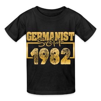 1982 - Kids T-Shirt by Russell - black - Front - AI Model Kid Male (0cm)