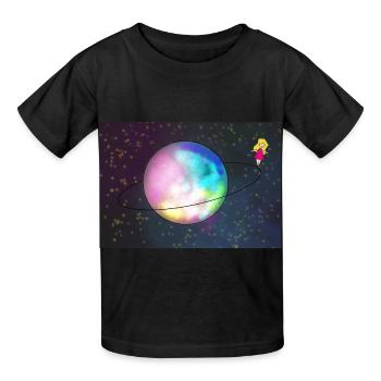 Ballerina - Kinder T-Shirt von Russell - Schwarz - Vorne - AI Model Kid Male (0cm)