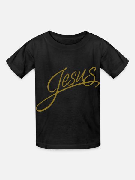 Jesus - Kinder T-Shirt von Russell - Schwarz