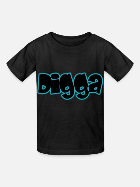 Digga - Kinder T-Shirt von Russell - Schwarz