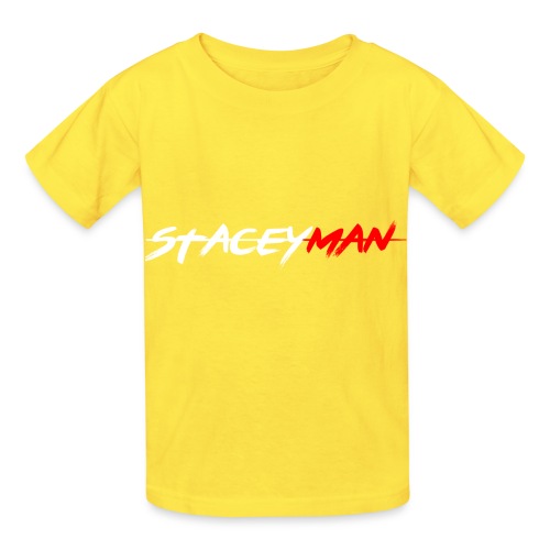 staceyman red design - Kids T-Shirt by Russell