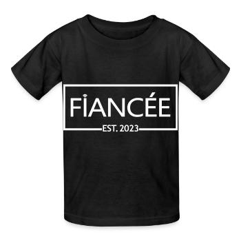 Fiancée Est. 2023 - Bride To Be - Engagement Party - Kids T-Shirt by Russell - black - Front - AI Model Kid Male (0cm)