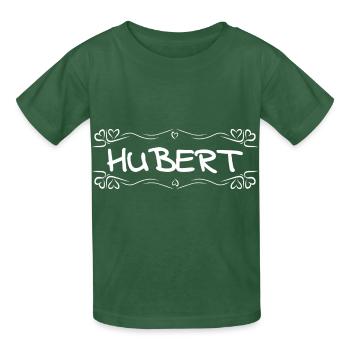 Hubert as a name - Kids T-Shirt by Russell - bottle green - Front - AI Model Kid Male (0cm)